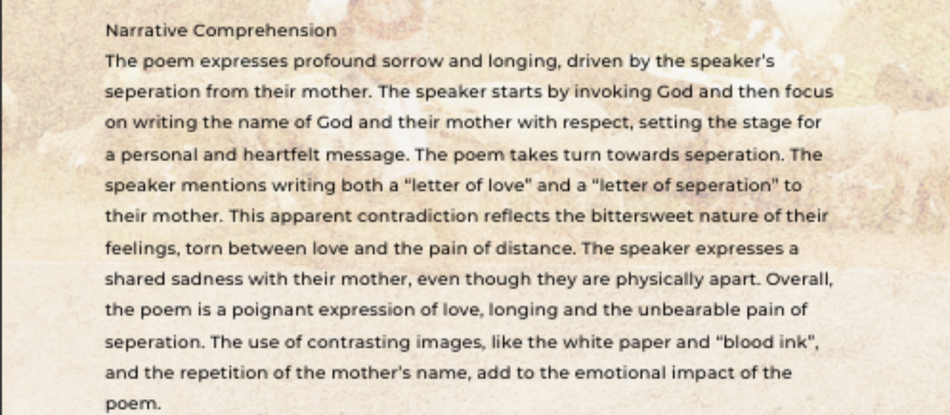 Comprehension